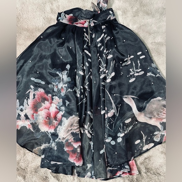 Black organza skirt with pearls - Picture 5 of 5